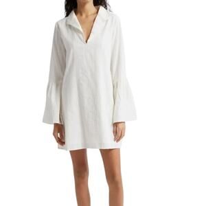 *NWOT Mille Chloe Long Sleeve Cotton Off-White Shirtdress – Sz S